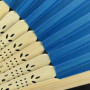 Віяло у східному стилі Ніжні квіти Блакитне